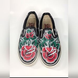 VANS OLIVER PECK Limited Edition Tattoo Rose US Men’s Size 5.5 Woman's size 7